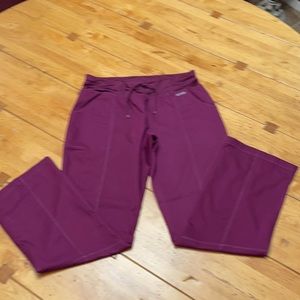Grey’s Anatomy medium wine colored scrub pants.
